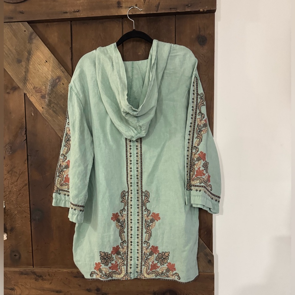 Wrap London Mint Green Embroidered Dress - Picture 3 of 4